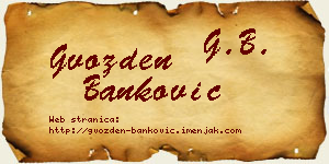 Gvozden Banković vizit kartica